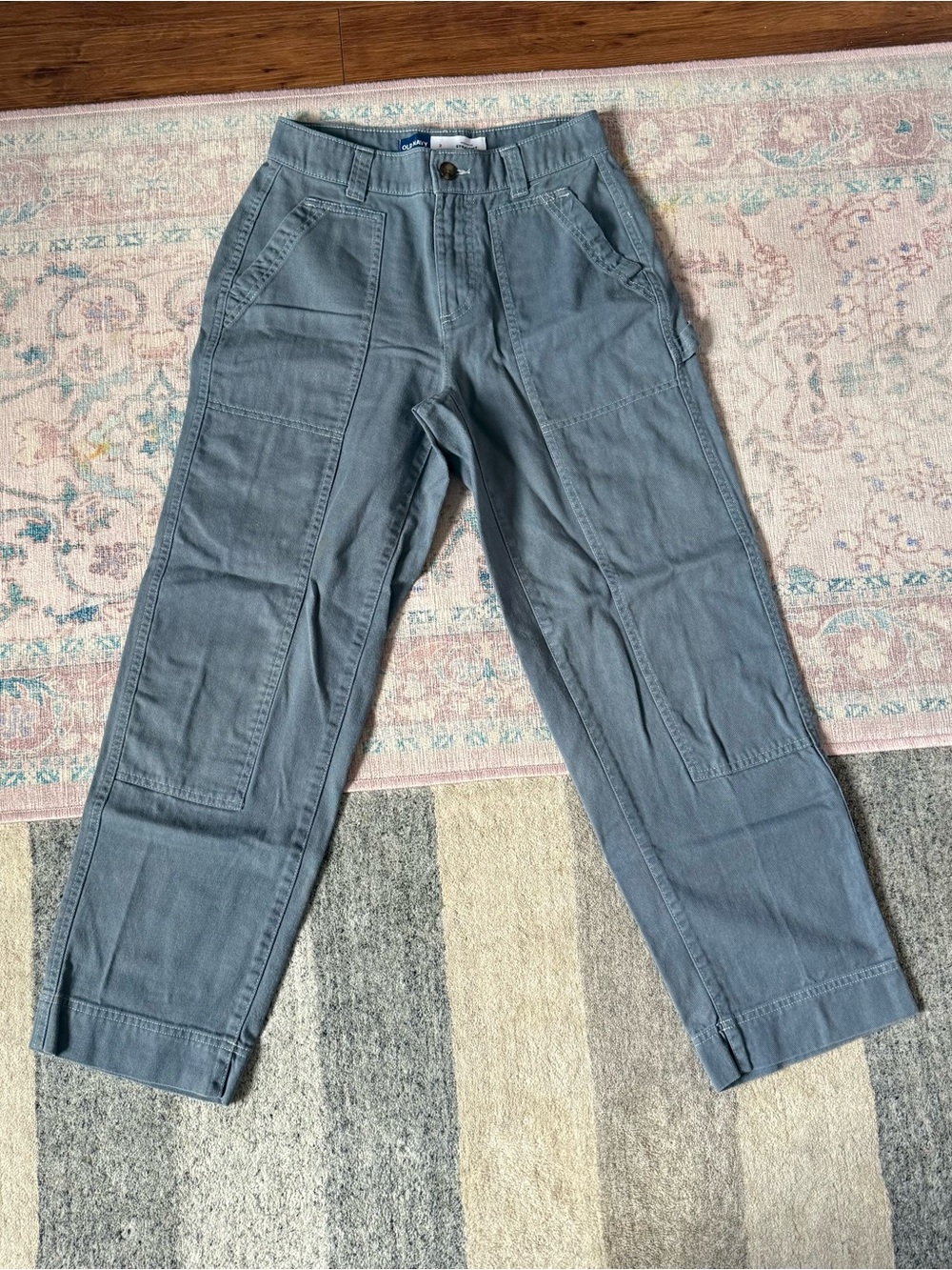 Old Navy women’s high-rise Cargo Pants in Dusty Blue